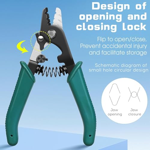 Image of Corslet High Precision Optical Fiber Stripper 125mm-3mm Outer Coating Stripping Three-Port Optical Fiber Stripping Pliers