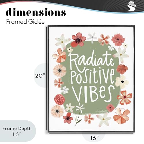 Cadre mural fleurs pour mur vide affiche facile à accrocher 40x50