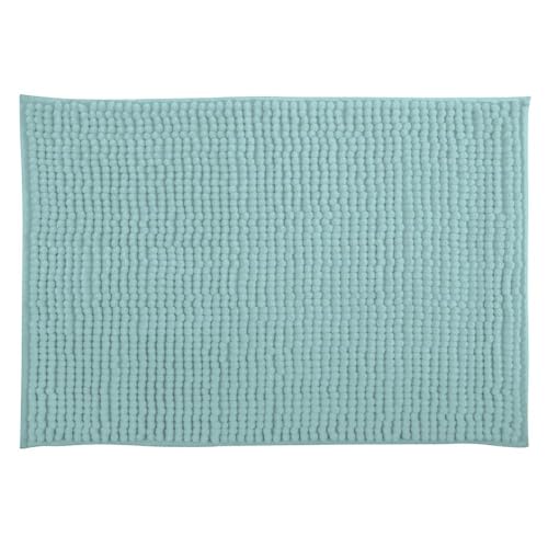MSV - Tapis de Bain Microfibre Chenille - Poils Longs Anti-dérapant - Lavable en Machine - Boucle d'Accrochage Pratique - Confort et Hygiène Optimisés -...