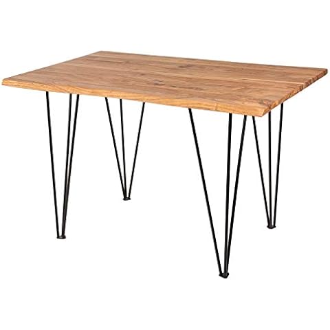 riess-ambiente.de Retro Esstisch Mammut 120cm Wild-Akazie Küchentisch Schreibtisch Cover