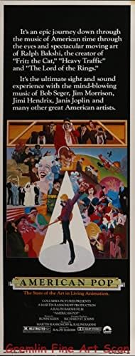 American Pop Original Movie Insert Poster, 1981 Directed by Ralph Bakshi