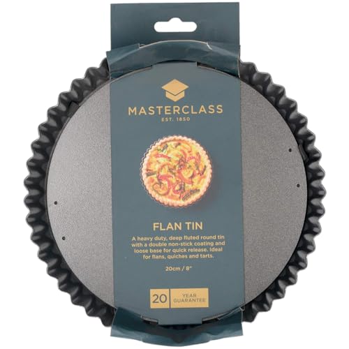 MasterClass 20 cm Tarteform mit losem Boden, PTFE-, PFOA- und BPA-frei, robuster 1 mm dicker Karbonstahl… – Ansicht 4