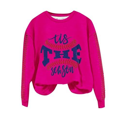 Jersey para mujer de algodón de gran tamaño, camiseta de manga larga sin capucha, cuello redondo, camiseta suelta de manga larga, blusa informal para primavera, blusa informal para mujer, estampado