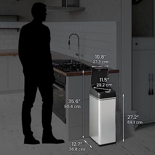 Canecas de basura táctiles iTouchless combo 13 y 2.5 gal miniatura 6