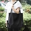 Etercycle Women's Canvas Tote Bag, Casual Shoulder Bags Big Capacity Hobo Bags with Interior Pocket for School Shopping Work Travel (Black) #2