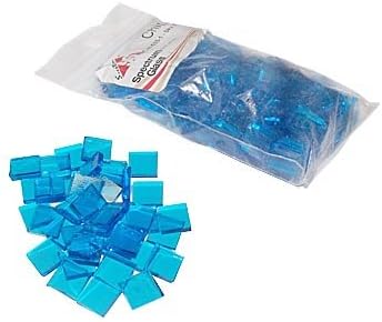 Spectrum Fusible Glass Chips 1/2 Inch Tiles Sky Blue