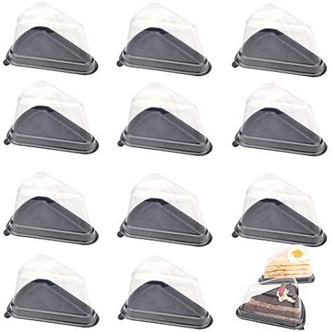 X-BLTU Triangle Dessert Cake Box Pie Slices Packaging Anti-Condensation Lids,Triangular Clear Container Pod,Cake Pizza Container Cheesecake Pie Containers Pies Holder Set of 50Pcs Cover