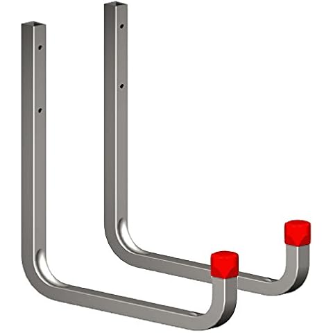 2 x 250mm Extra Large Storage Wall Hooks 40kg Galvanised Steel, Ladders & Tools Cover