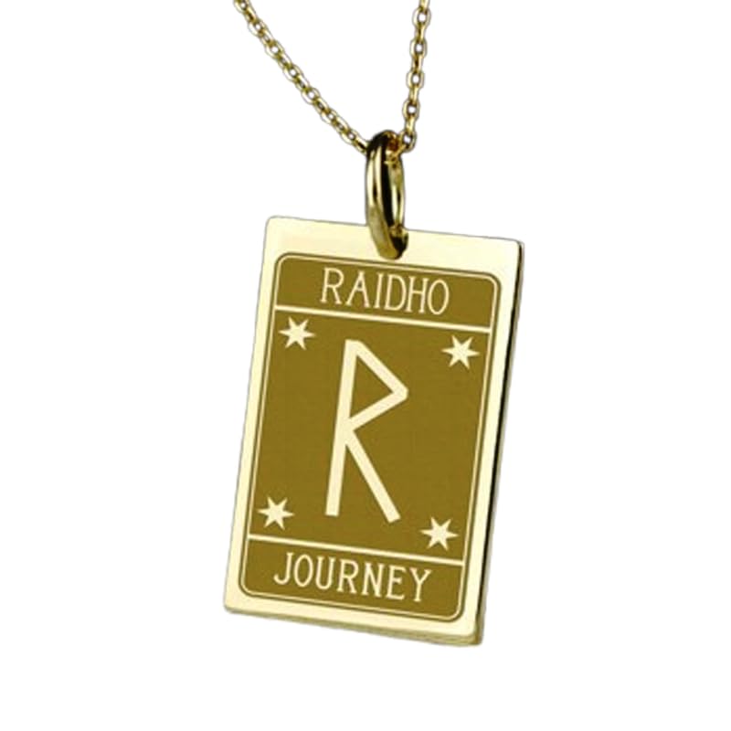 Collier pendentif Raidho en argent 925 : évitez les allergies avec ce bijou plaqué or