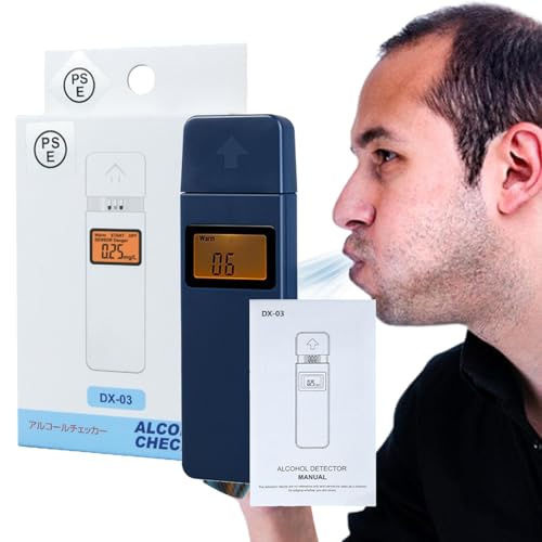 Pzuryhg Breathalysers, Alcohol Breathalyzer Tester, Breath Alcohol Tester, Dust-proof Design Push Cover Alcohol Tester,Blowing Digital Display Alcohol Tester,Handheld Alcohol Test For Women Men Driver