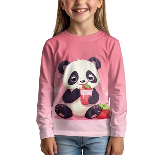 WELLFLYHOM Kids Casual T-shirt Long Sleeve Shirts for Girls Boys Crewneck Top Pullover Tees Fall Clothes 3-16T
