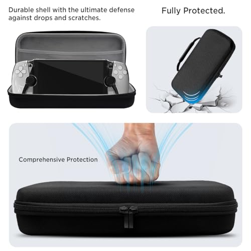 Miimall Compatible with PlayStation Portal Case, PS5 Portal Travel Carrying Case with Portable Handle, Hard Oxford Fabric & EVA Anti-Scratch Protective Gaming Handheld Storage Bag for PS5 Portal - Image 5