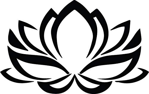 Decaltor Black Lotus Flower #2 - Laptop Stickers - 5" Vinyl Decal -Funny Laptop, Phone, Tablet Vinyl Decal Sticker,Bumper Sticker