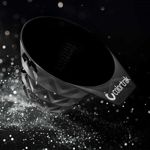 Colortrak XL Black Diamond Easy Grip Bowl with Measurement Markings and a Non Slip Rubber Bottom for an Easy Grip and Spill Resistance, Bowl for Hairstylists, Hair Color Mixing Bowl