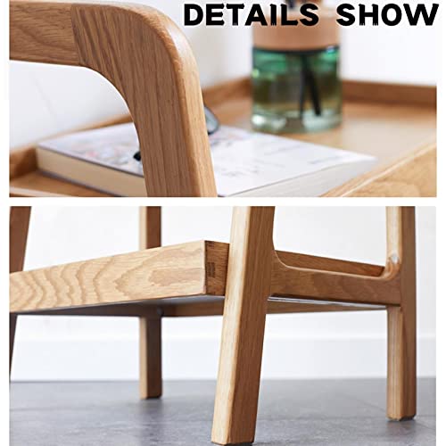 Vadisun Ladder Shelf, 3-Tier Bookshelf, Ladder Bookshelf, 100% Fas Solid Oak Wood Bookshelf, For Living Room, Home Office, Kitchen, Bedroom, Bathroom, Original Wood Color #TOP4