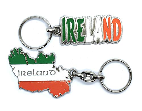 Preisvergleich Produktbild Schlüsselanhänger aus Gussmetall, Irland, 2 Stück