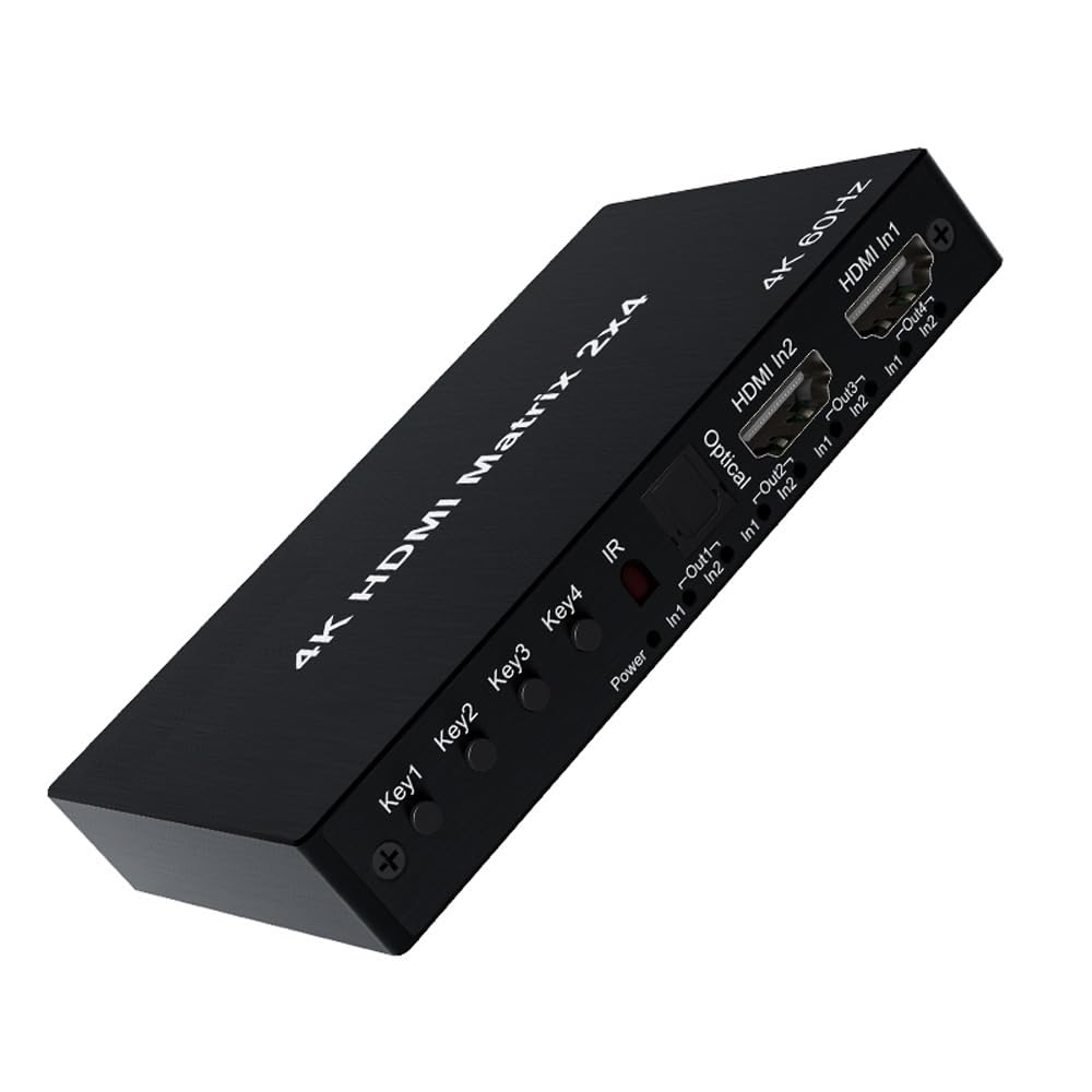 HDMI Splitter, Alluminio 4K Splitter HDMI 1 In 2 Out Supporta HDCP