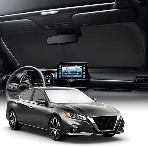 Pare-soleil de pare-brise de voiture sur mesure Nissan Altima protection UV argenté