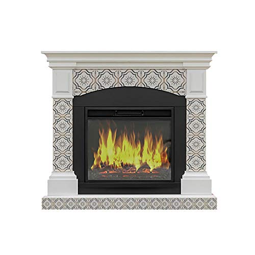 Mi Alma Collection Fireplace Decals Peel and Stick Tile Stickers 24 PCS Set backsplash Tile Decals Bathroom Decals Kitchen backsplash Design idea Vinyl Wall Decals Easy to Apply Home Decor (4x4 Inch)