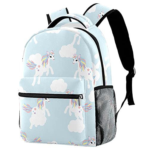 Sac à dos licorne bleue pour voyage scolaire et sorties enfants
