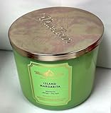 Bath and Body Works, White Barn 3-Wick Candle w/Essential Oils - 14.5 oz - 2021 Core Scents! (Island Margarita)