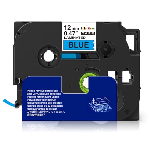 Color Skyer TZe-531 �n������ �P�i 12mm��X8m �݊� �s�[�^�b�` �e�[�v �u���U�[�H�� P-touch�@��Ή� �ėp �e�[�v�J�[�g���b�W�iTZe-531�E�n�������E�P�i�j