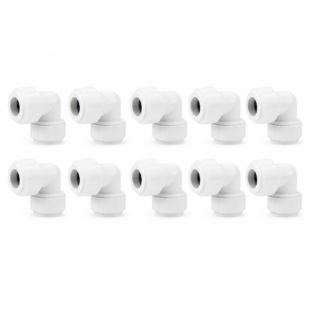 LavaPlumb 15mm Pushfit Elbow White - 10 Pack