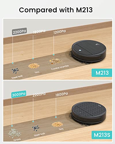 Lefant M213S Robot Vacuum Cleaner With Mop, 3200Pa Strong Suction, 7.8cm Thin 28cm DIA 150 Minutes of Constant Vacuuming, Robotic Vacuum Alexa Voice Control Ideal for Pet Hair Hard Floor - Image 5