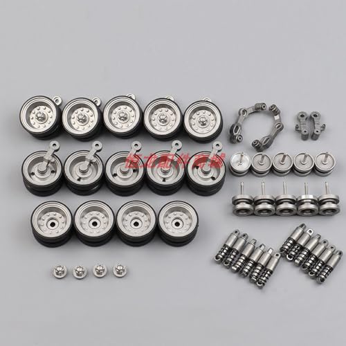 RC Tank Upgrade Repair and Modification Parts Metal Caterpillar, Drive Wheels, etc. Suitable for Henglong 1/16 US Army Pershing M26 Heavy Tank?3838-1? (Metal Road Wheel kit)