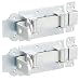 Produktbild Alberts 118570 Rollen-Schlossriegel | gerade, mit flachem Griff und befestigter Schlaufe | galvanisch verzinkt, dickschichtpassiviert | Platte 180 x 80 mm | 2er Set
