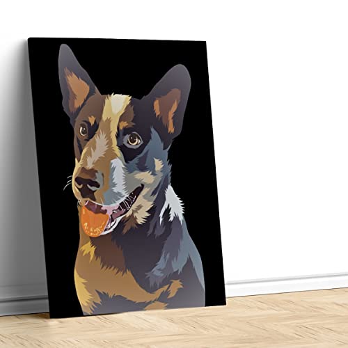 Peinture chien artwork de prestige sur toile haut de gamme 60x80 - 4