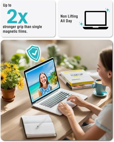 Image of Saco Magnetic MacBook Air M4 Screen Protector 15 Inch (2025-2022) | Compatible with M4 A3241 M3 A3114 M2 A2941 | Removable HD Glossy Laptop Screen Guard