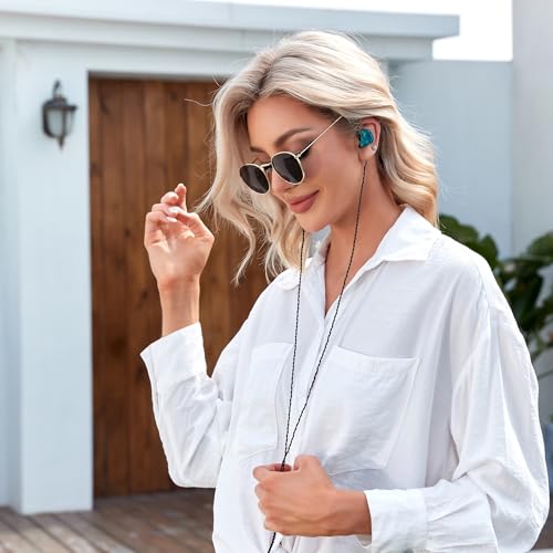 Image of CCZ Melody USB C Headphones Wired Type-C in Ear Monitor, Professional USB C Wired Earbuds Gaming Earphones with 1BA 1DD Patent Ear fins Ear tips for Singers Musicians Stage (Green, USBC-Without Mic）