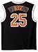 NBA New York Knicks Derrick Rose #25 Chevron Fashion Replica Jersey, Black, XX-Large