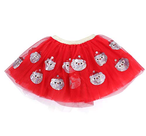 WGOODTECK Baby Girls ChristmasTutu Skirt Princess Fluffy Soft Tulle Santa Holiday Birthday Partyâ€‚Tutu 1-Pack(0-12M)