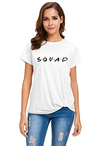 Image of Workshop Women's Squad Printed T-Shirts for Friends Gifts Groups White