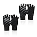 Produktbild COACOM 2 Paar Schwarze Thermo-Strickhandschuhe, Halbfingerlose Handschuhe, Rutschfester Strick-Touchscreen, Unisex-Fingerlose Handschuhe, Winterzubehör, Fahrhandschuhe, Grip-Handschuhe