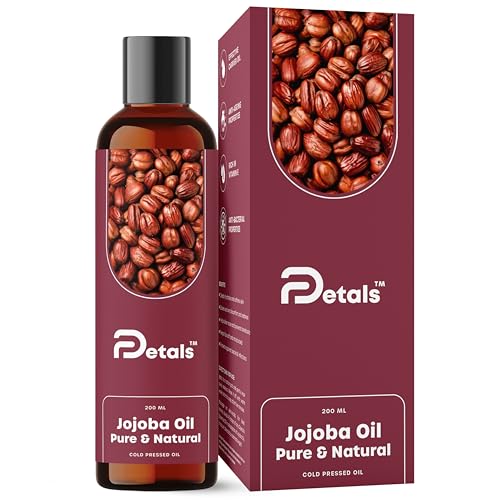 Image of Pure Natural Cold Pressed Jojoba Oil, For Balancing Oily Skin, Natural Makeup Remover, Hair Vitalizer, Carrier Oil for Massage | 200ml