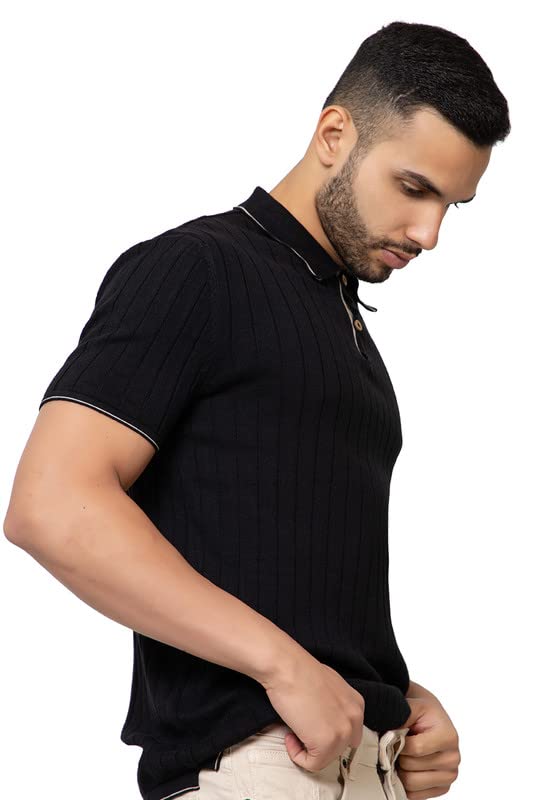 Image of Armisto Men's 100% Cotton Fancy Party Polo T-Shirt /Neutral Colour