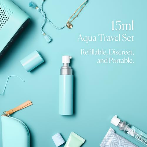 Überlube Silikonschmiermittel Reiseschmiermittel | Latexsicheres Silikonschmiermittel Persönliche Schmierung | geruchloses Sexschmiermittel für Paare Vergnügen, geschmacksneutral - Pink 15ml (Aqua) – Bild 3