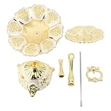 Baxnore Soporte para cupcakes de 2 niveles, soporte elegante de aleación de primera calidad para exhibición de pasteles, bandeja para servir para bodas, fiestas de cumpleaños, mesa (Oro Blanco)