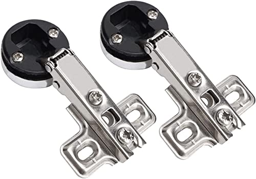 Práctico tornillo de copa de 26 mm para muebles, armarios, gabinetes de vino, bisagras de puerta de cristal, duradero, superposición completa, acero laminado en frío, brazo recto, 2 unidades