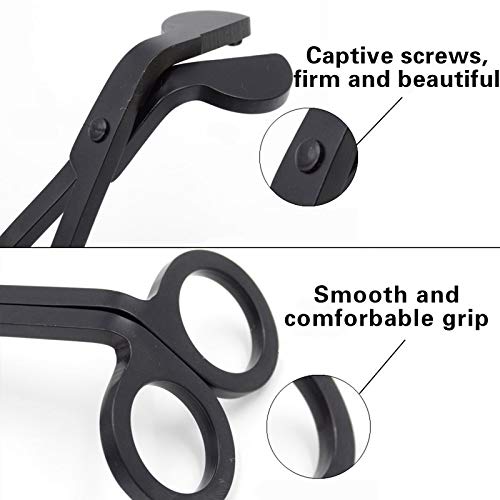 Kerzendochtschneider Docht Clipper Docht Schneider Docht Schere Duftkerzen Liebhaber, Docht Edelstahl Trimmer Öllampe Kerzenzubehör Trimmer Schere (schwarz) (1) - Image 4