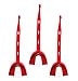3 Pack! Youth Form Fit Mouthguard with Strap (Red)