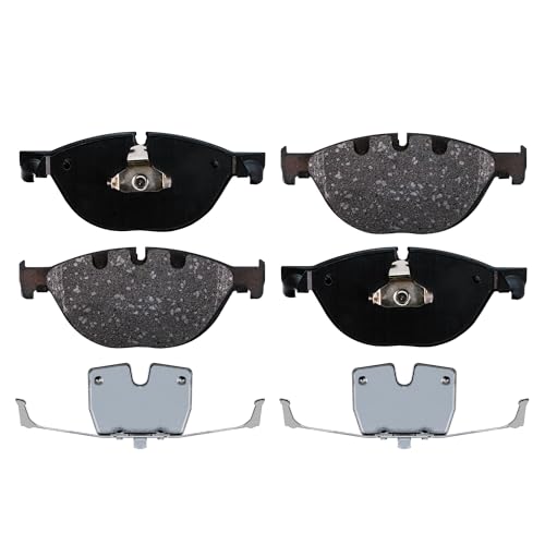 Image of Detroit Axle - Front Brake Pads for BMW 528i 535i 550i GT xDrive 650i 740i 750i Activehybrid 7 Alpina B7 Bentley Arnage, Ceramic Brake Pads Replacement