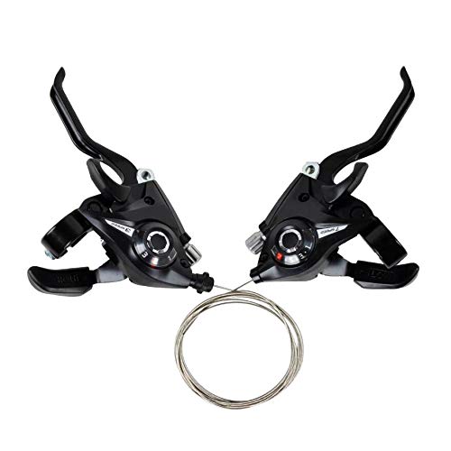 Paire De Manettes Vitesse 21 Vitesses – Poignées Tournantes Antidérapantes 3x7, Pour VTT/route/pliant