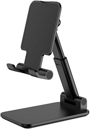 Adjustable Cell Phone Stand, Foldable Phone Holder Tablet Stand for Desk, Angle Height Adjustable Cell Phone Stand Compatible with Phone 11 Pro Xs Xs Max Xr, iPad Mini,Tablets