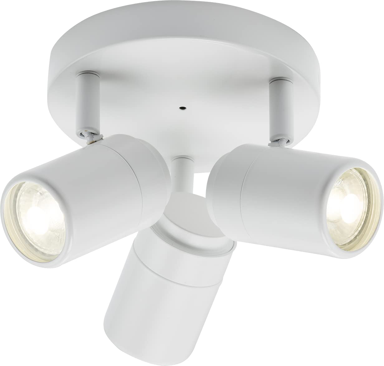 Knightsbridge Matt White 230V Ip44 Gu10 Triple Spotlight
