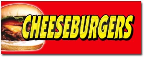 36" Cheeseburgers Decal Sticker Hamburger Burger Cheese