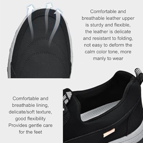 Enjerr Orthopedic Balance Shoes Men for Balance,Men's Comfortable Breathable Orthopedic Walking Hiking Shoes,Men's Arch Support Slip-on Waterproof Loafers3